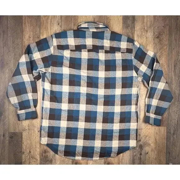 New Sears Outdoor Life Campside Flannel Shirt Size Large NWT Buffalo Plaid Check - Picture 6 of 11